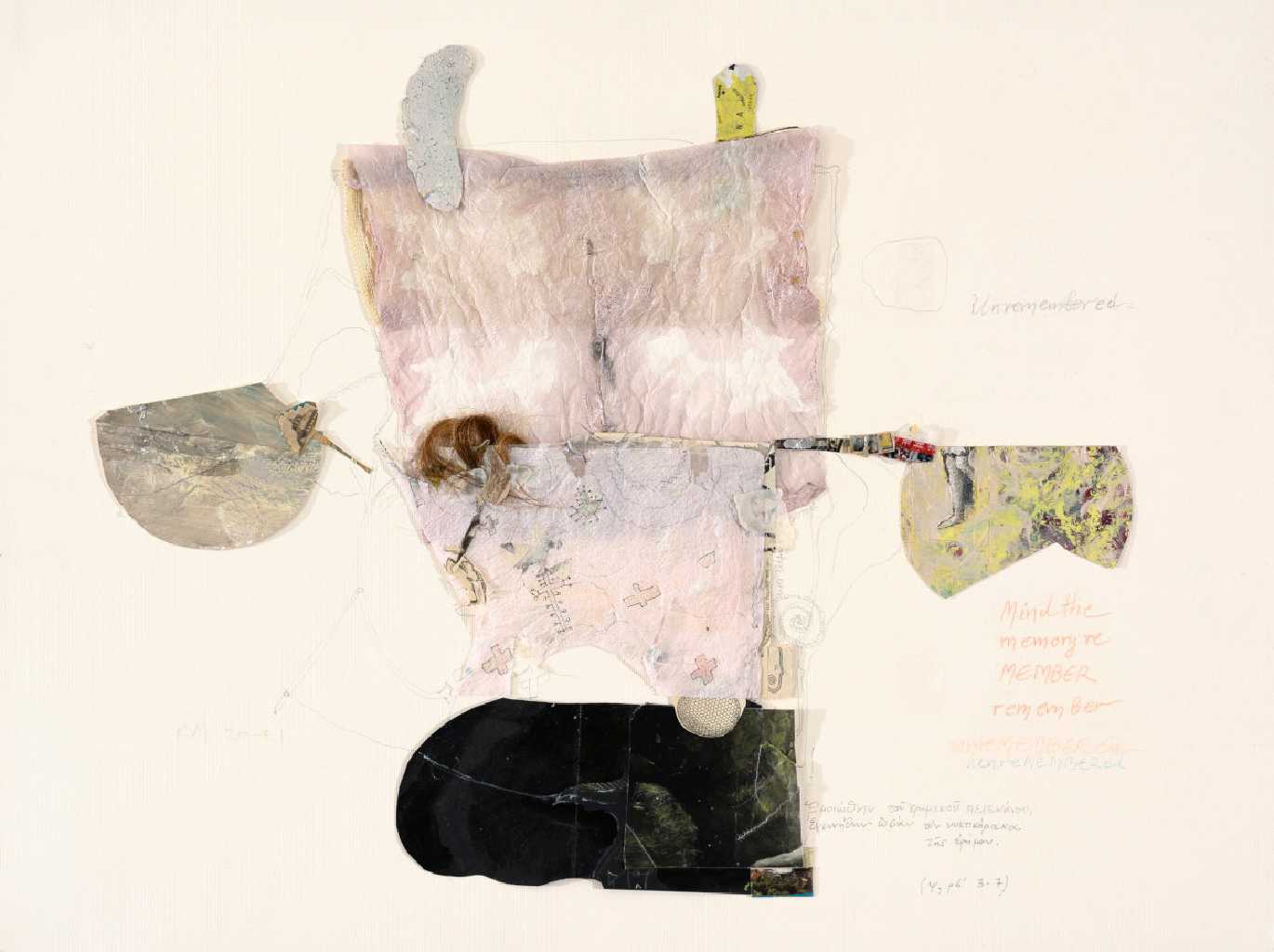 Psalm 1, Acrylics, collage on paper, 60 x 80 cm