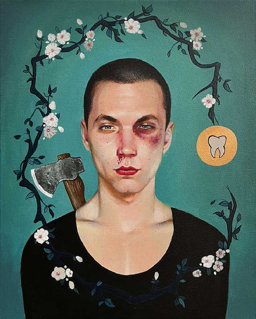 Battles, acrylics on canvas, 50 x 40 cm, 2023