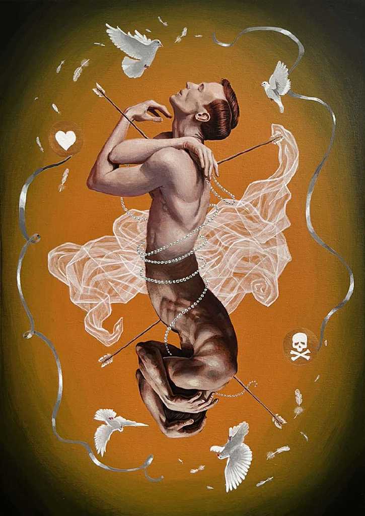 Bittersweet, acrylics on canvas, 70 x 50 cm, 2023