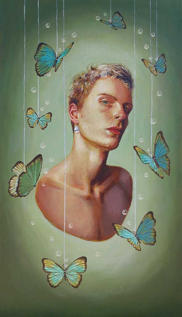 To the rescue I, acrylics on canvas, 70 x 40 cm, 2022