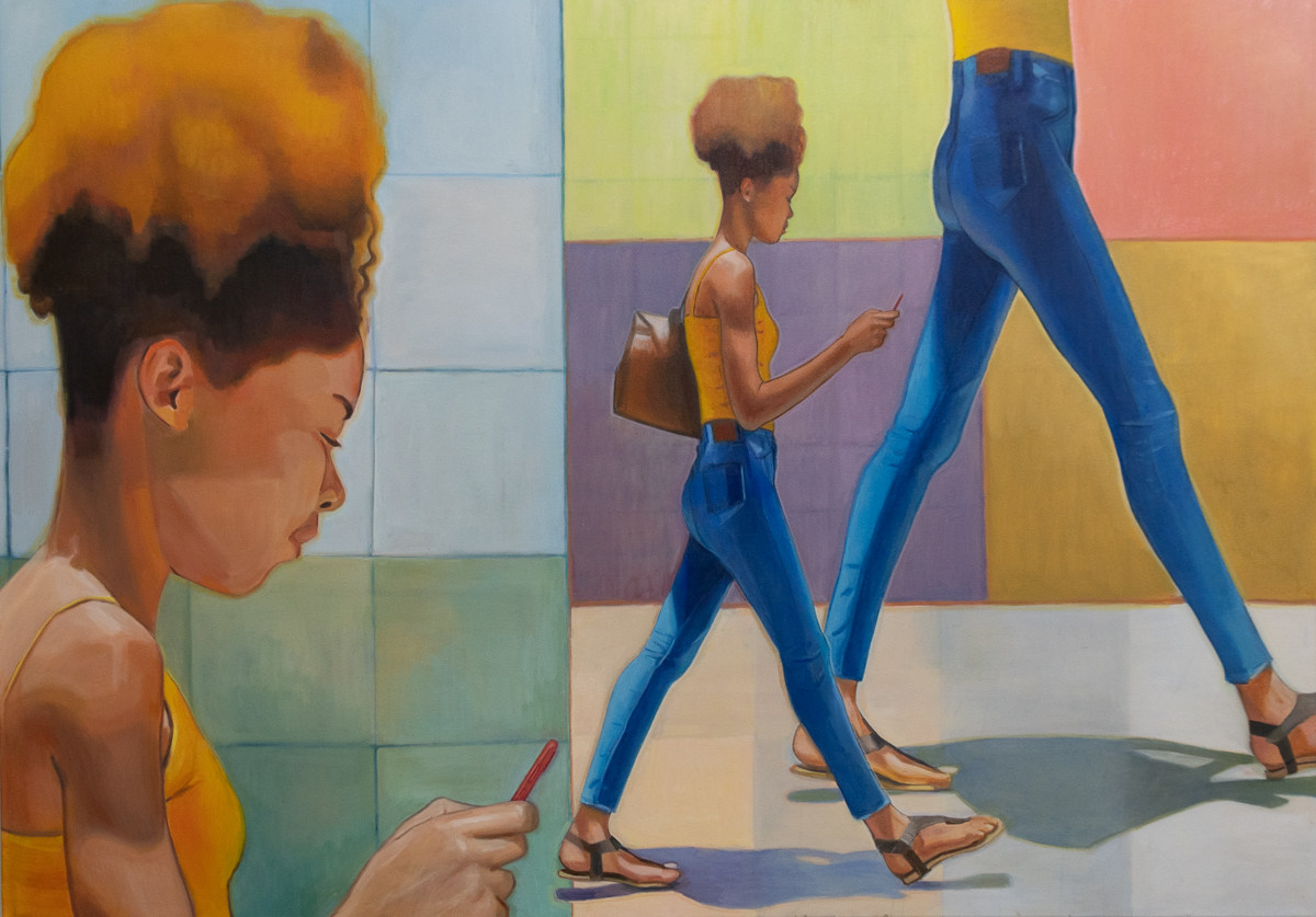 Kafrine Rouge, oil on canvas, 213 x 157 cm, 2020