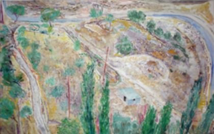 Chronis Botsoglou, Road, Watercolor on Paper, 50 x 80 cm, 2009