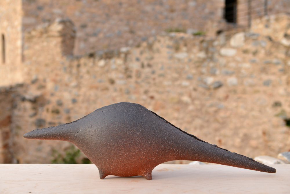 Voula Gounela, Protozoa, Stoneware Clay, 23 x 75 x 14 cm, 2013