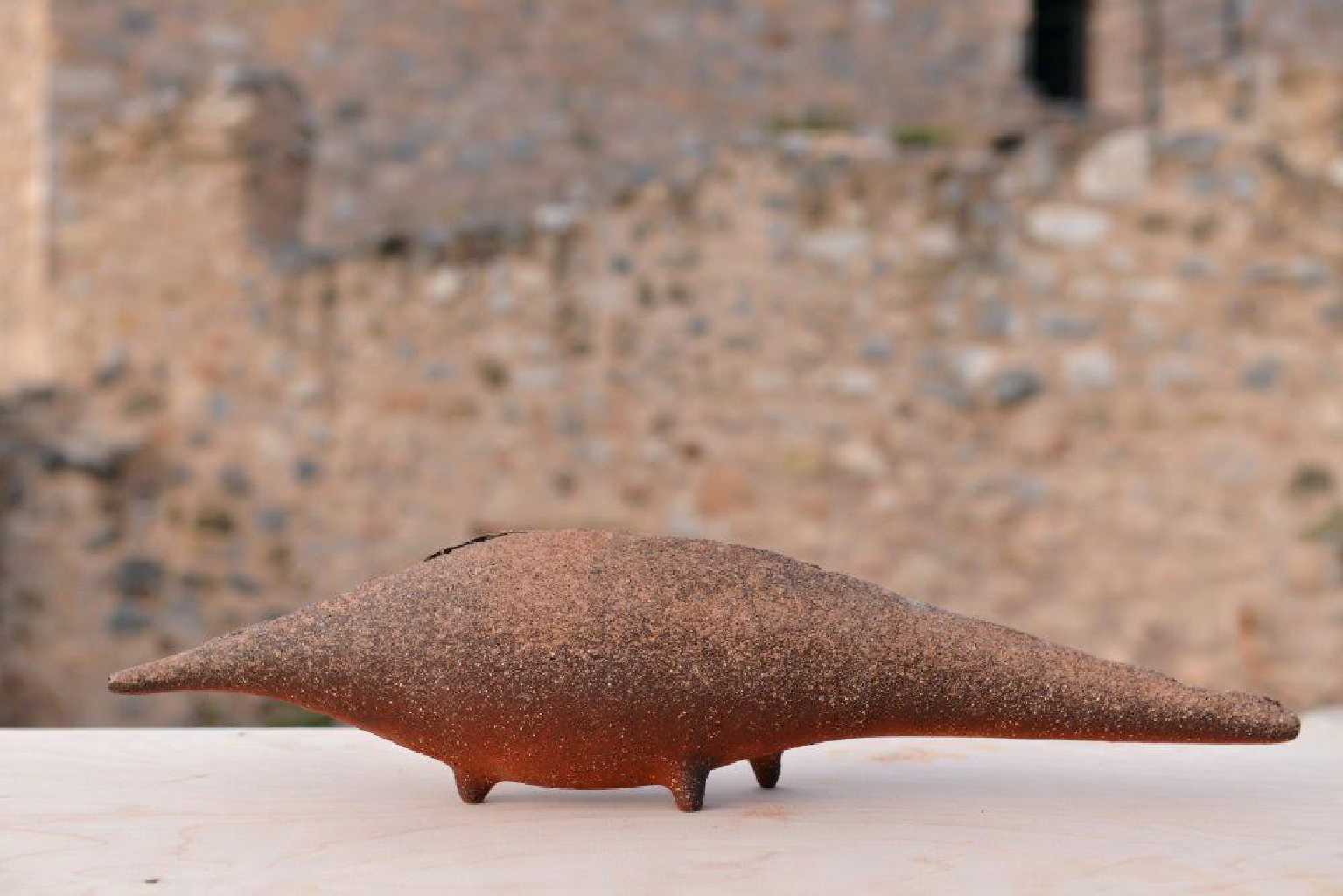 Voula Gounela, Protozoa, Stoneware Clay, 15 x 59 x 8.5 cm, 2013