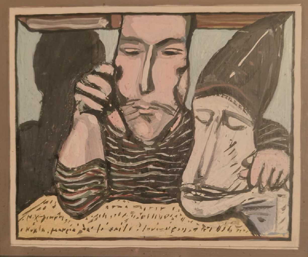 Nikos Chouliaras, Untitled, Acrylics on Cardboard, 13 x 15 cm