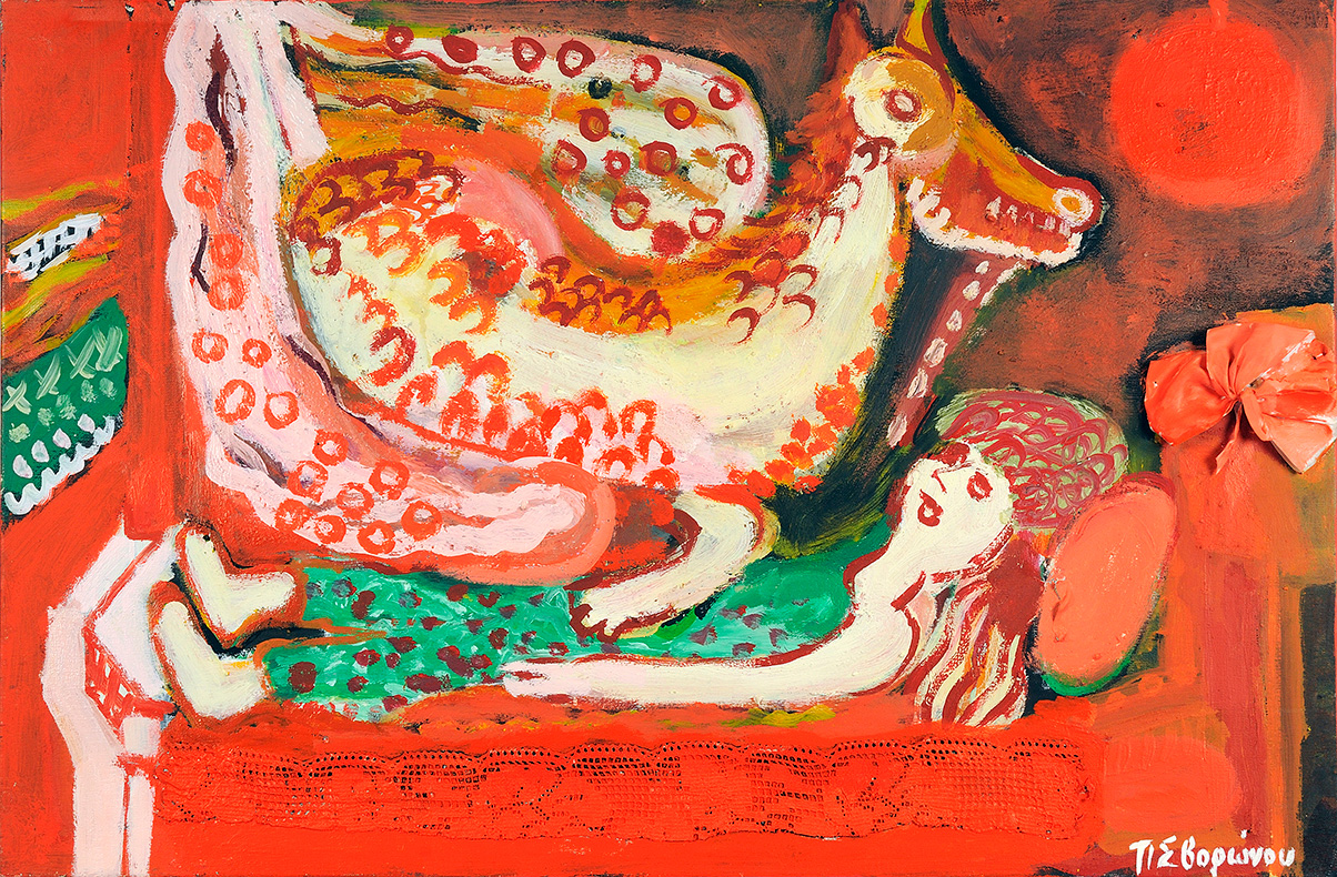 Pepi Svoronou, The dream, Mixed Media on Canvas, 60 x 90 cm, 1999