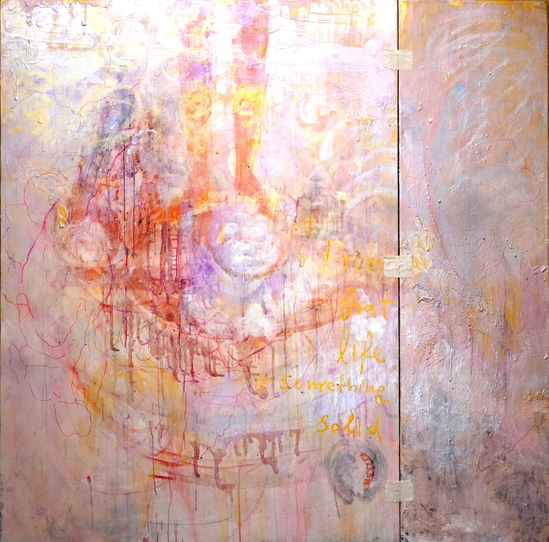 Pretend that life is something solid, acrylic on canvas, 180 x 180 cm, 2024