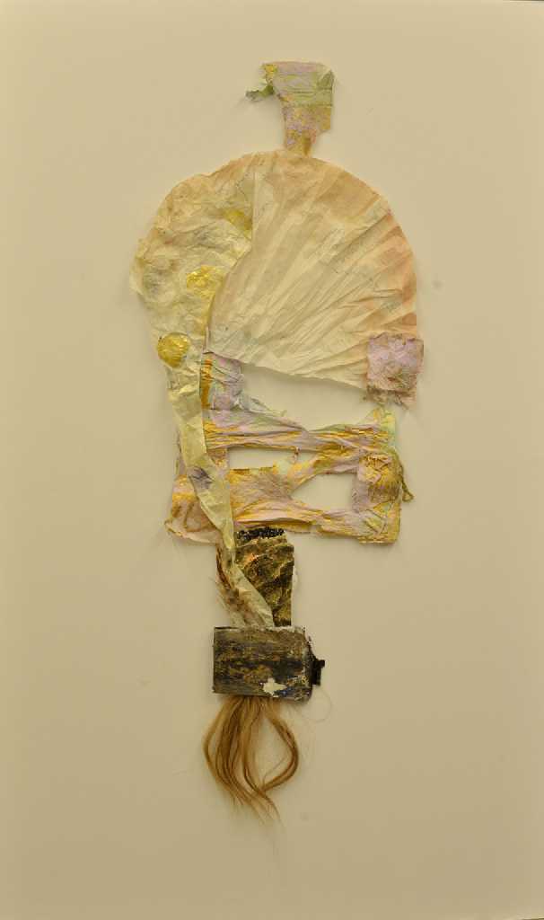 In a vague and affectionate way 1, collage, paper, 100 x 60 cm, 2024