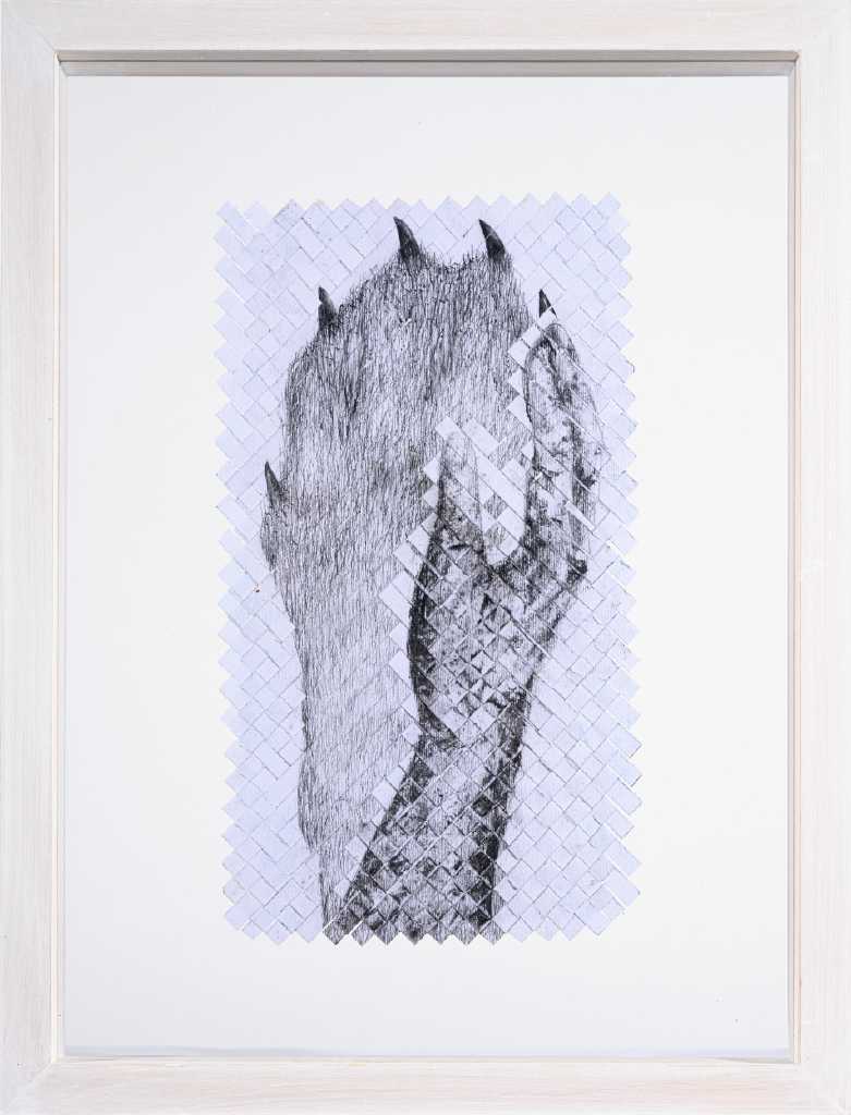 To weave a relationship, pencil on paper, 32 x 42 cm, 2022