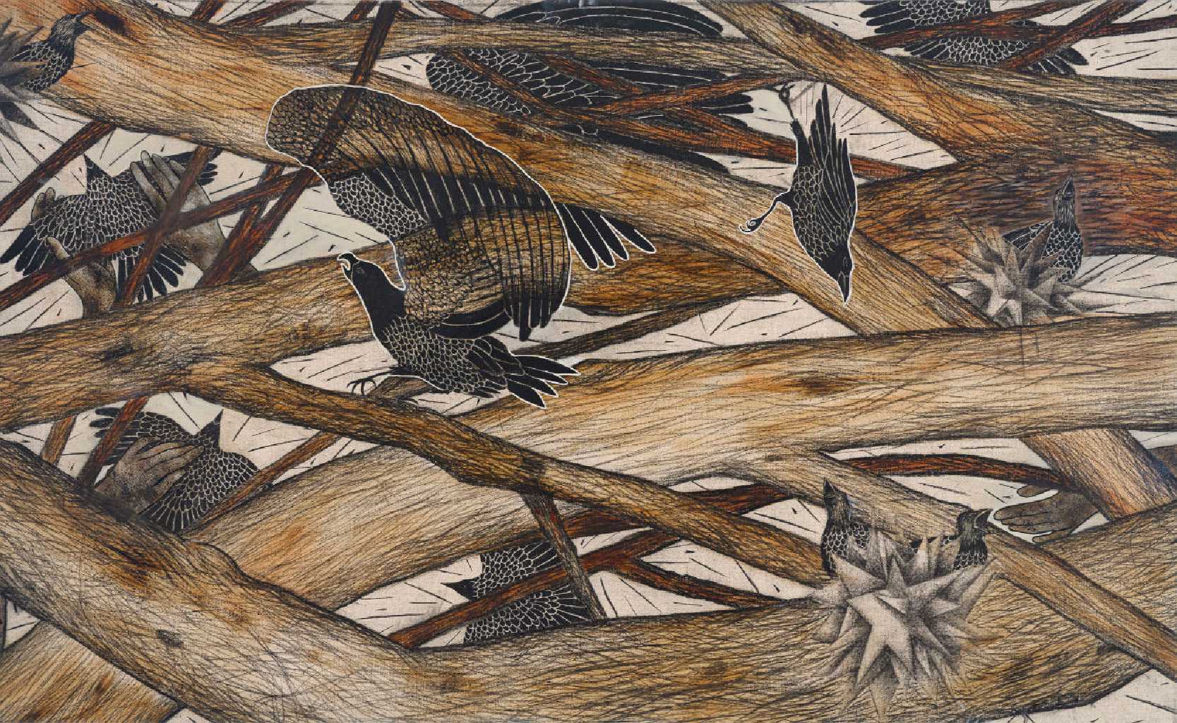 Wilderness, acrylic and oil on canvas, 140 x 100 cm, 2022